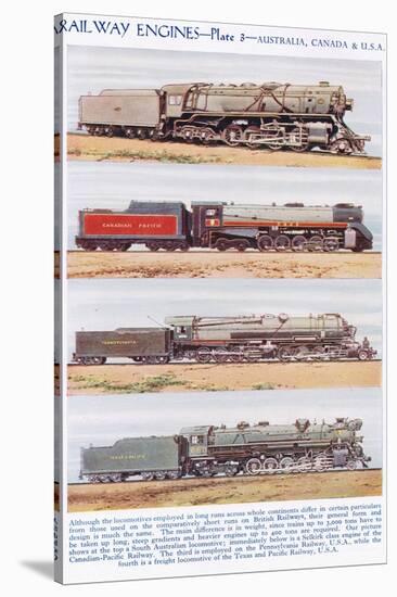 Railway Engines, Australia and Canada-null-Stretched Canvas