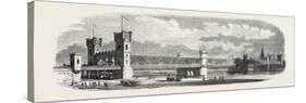 Railway Erquelines Saint-Quentin: the New Bridge of Cologne, 1855.-null-Stretched Canvas