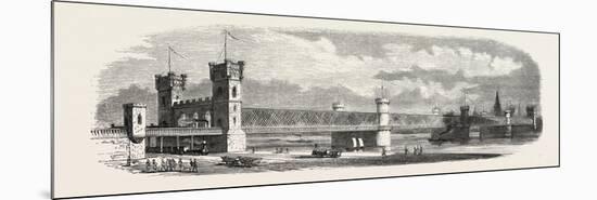 Railway Erquelines Saint-Quentin: the New Bridge of Cologne, 1855.-null-Mounted Premium Giclee Print