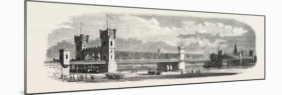 Railway Erquelines Saint-Quentin: the New Bridge of Cologne, 1855.-null-Mounted Giclee Print