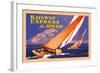 Railway Express for Speed-Josef Fenneker-Framed Art Print