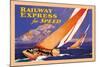 Railway Express for Speed-Josef Fenneker-Mounted Art Print