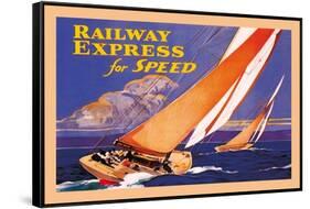 Railway Express for Speed-Josef Fenneker-Framed Stretched Canvas