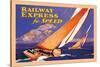 Railway Express for Speed-Josef Fenneker-Stretched Canvas