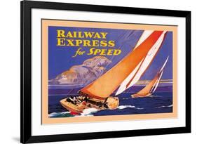 Railway Express for Speed-Josef Fenneker-Framed Art Print