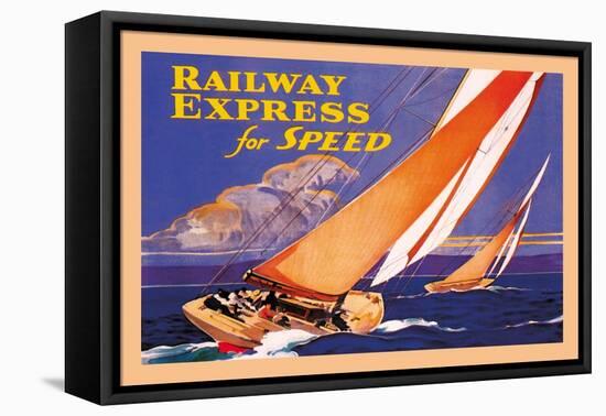 Railway Express for Speed-Josef Fenneker-Framed Stretched Canvas