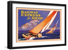 Railway Express for Speed-Josef Fenneker-Framed Art Print