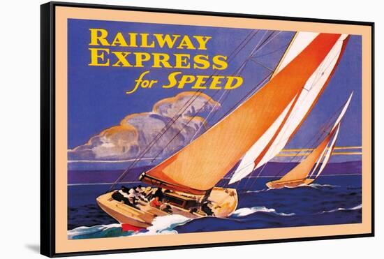 Railway Express for Speed-Josef Fenneker-Framed Stretched Canvas