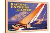 Railway Express for Speed-Josef Fenneker-Stretched Canvas