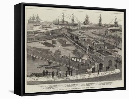 Railway Extension at Portsmouth, the New Harbour Station-William Edward Atkins-Framed Stretched Canvas