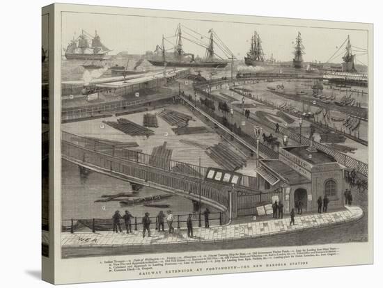 Railway Extension at Portsmouth, the New Harbour Station-William Edward Atkins-Stretched Canvas