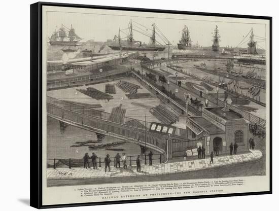 Railway Extension at Portsmouth, the New Harbour Station-William Edward Atkins-Framed Stretched Canvas