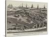 Railway Extension at Portsmouth, the New Harbour Station-William Edward Atkins-Stretched Canvas