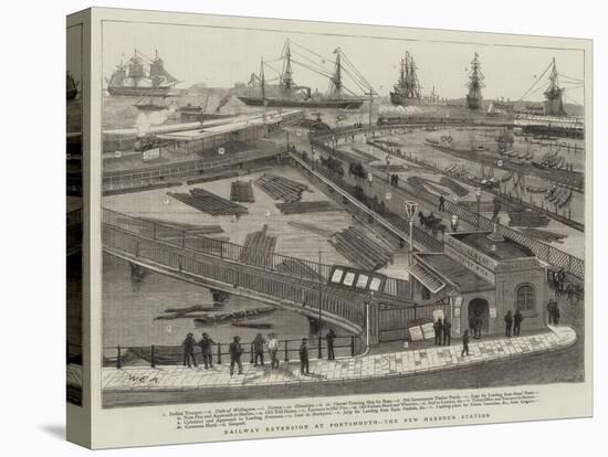 Railway Extension at Portsmouth, the New Harbour Station-William Edward Atkins-Stretched Canvas