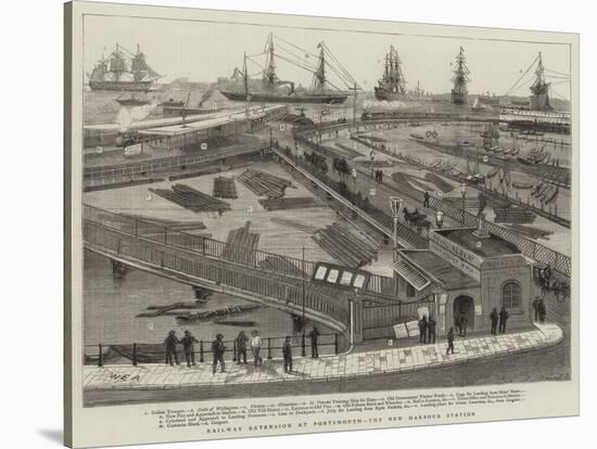 Railway Extension at Portsmouth, the New Harbour Station-William Edward Atkins-Stretched Canvas