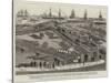 Railway Extension at Portsmouth, the New Harbour Station-William Edward Atkins-Stretched Canvas