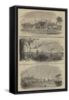 Railway from Calcutta to Delhi-null-Framed Stretched Canvas