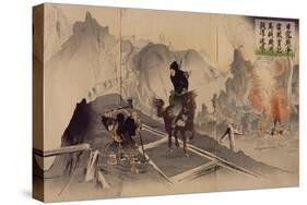 Railway in Manchuria Destroyed by Manchu Horsemen, 1904, Russo-Japanese War, China-null-Stretched Canvas