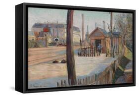 Railway Junction Near Bois-Colombes, 1885-Paul Signac-Framed Stretched Canvas