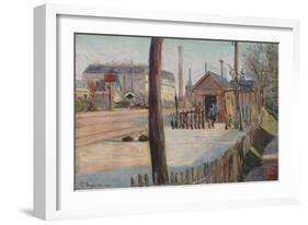 Railway Junction Near Bois-Colombes, 1885-Paul Signac-Framed Giclee Print