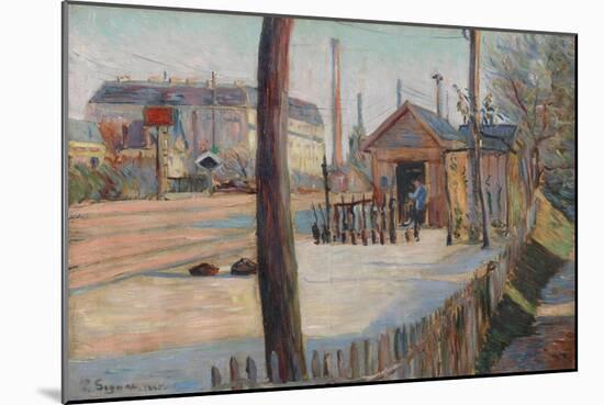 Railway Junction Near Bois-Colombes, 1885-Paul Signac-Mounted Giclee Print