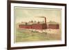 Railway Line in Front of the Factory of the Oval Churn Company-null-Framed Giclee Print