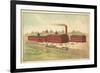 Railway Line in Front of the Factory of the Oval Churn Company-null-Framed Giclee Print