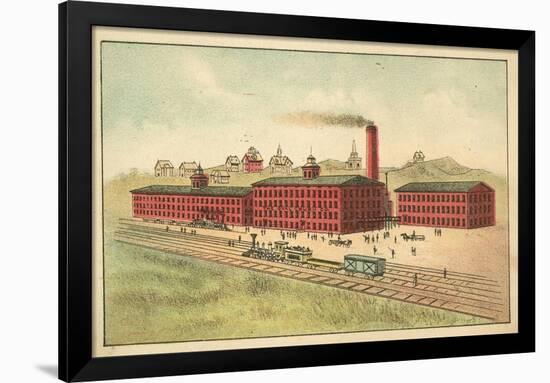 Railway Line in Front of the Factory of the Oval Churn Company-null-Framed Giclee Print