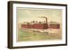 Railway Line in Front of the Factory of the Oval Churn Company-null-Framed Giclee Print
