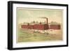 Railway Line in Front of the Factory of the Oval Churn Company-null-Framed Giclee Print