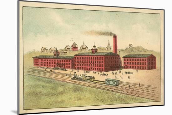 Railway Line in Front of the Factory of the Oval Churn Company-null-Mounted Giclee Print