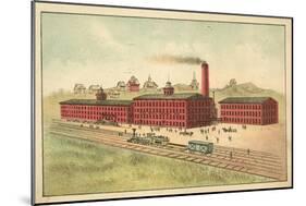 Railway Line in Front of the Factory of the Oval Churn Company-null-Mounted Giclee Print