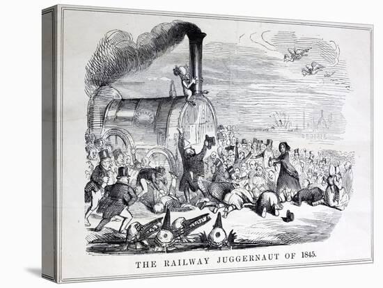 Railway Mania Cartoon 0F 1845-null-Stretched Canvas