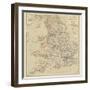 Railway Map of England and Wales-null-Framed Giclee Print