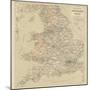 Railway Map of England and Wales-null-Mounted Giclee Print