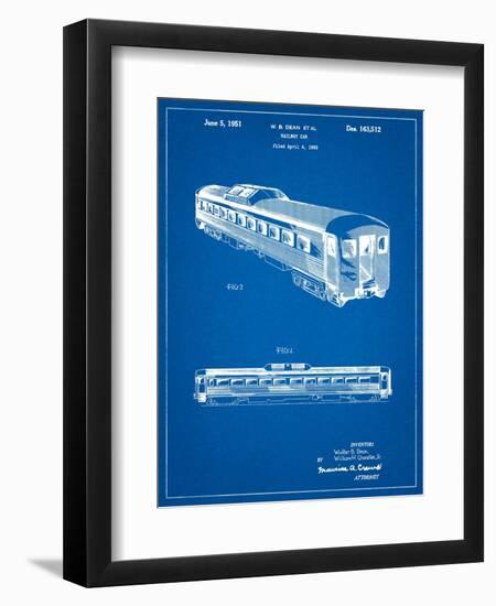 Railway Passenger Car Patent-Cole Borders-Framed Art Print