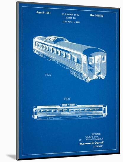 Railway Passenger Car Patent-Cole Borders-Mounted Art Print