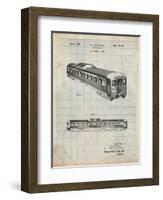 Railway Passenger Car Patent-Cole Borders-Framed Art Print