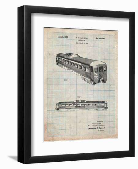 Railway Passenger Car Patent-Cole Borders-Framed Art Print