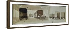 Railway Rolling Stock, 1846 (Wash Drawing)-John Cooke Bourne-Framed Giclee Print