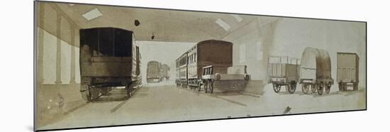 Railway Rolling Stock, 1846 (Wash Drawing)-John Cooke Bourne-Mounted Giclee Print