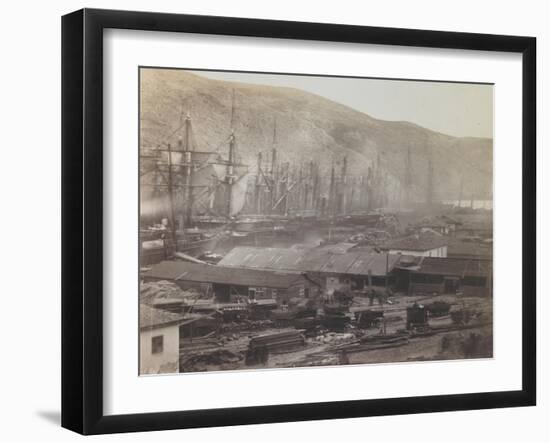 Railway Sheds and Workshops, Balaklava, 1855-Roger Fenton-Framed Giclee Print