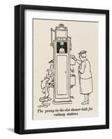 Railway Shower-William Heath Robinson-Framed Art Print