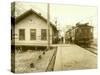 Railway Station at Tye, WA-Asahel Curtis and Walter Miller-Stretched Canvas