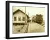 Railway Station at Tye, WA-Asahel Curtis and Walter Miller-Framed Giclee Print