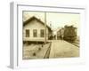 Railway Station at Tye, WA-Asahel Curtis and Walter Miller-Framed Giclee Print