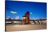 Railway Station Entrance by Night-pryzmat-Stretched Canvas