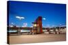 Railway Station Entrance by Night-pryzmat-Stretched Canvas