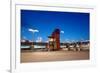 Railway Station Entrance by Night-pryzmat-Framed Photographic Print