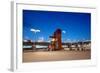 Railway Station Entrance by Night-pryzmat-Framed Photographic Print